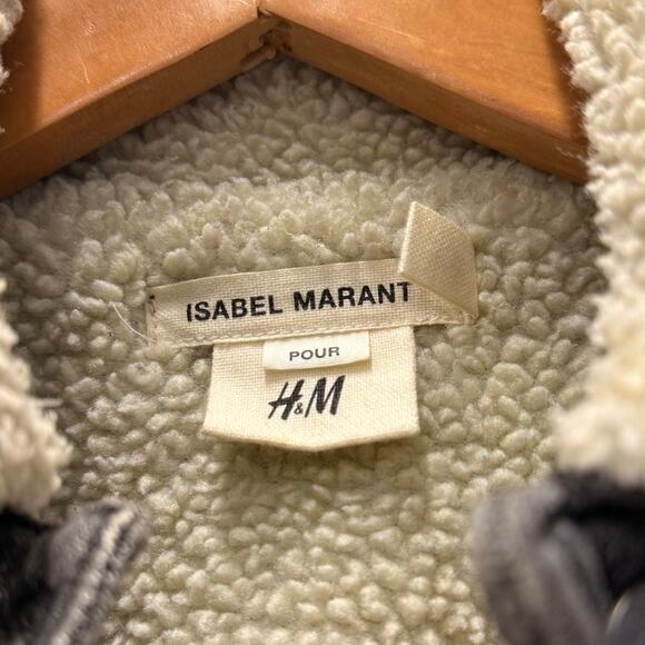 Isabel Marant Pour‎ H&M Tribal Arms Denim Jean Jacket Girls US 9-10Y - Picture 4 of 7